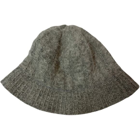 Forever 21 Women's Angora Wool Blend Gray Bucket Hat - Picture 1 of 3